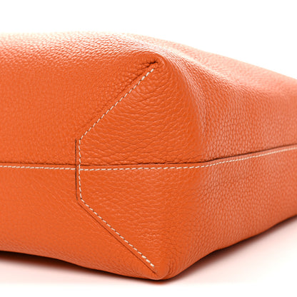 Hermes Taurillon Clemence Double Sens 45 Reversible Tote Orange Gold 17 of 17
