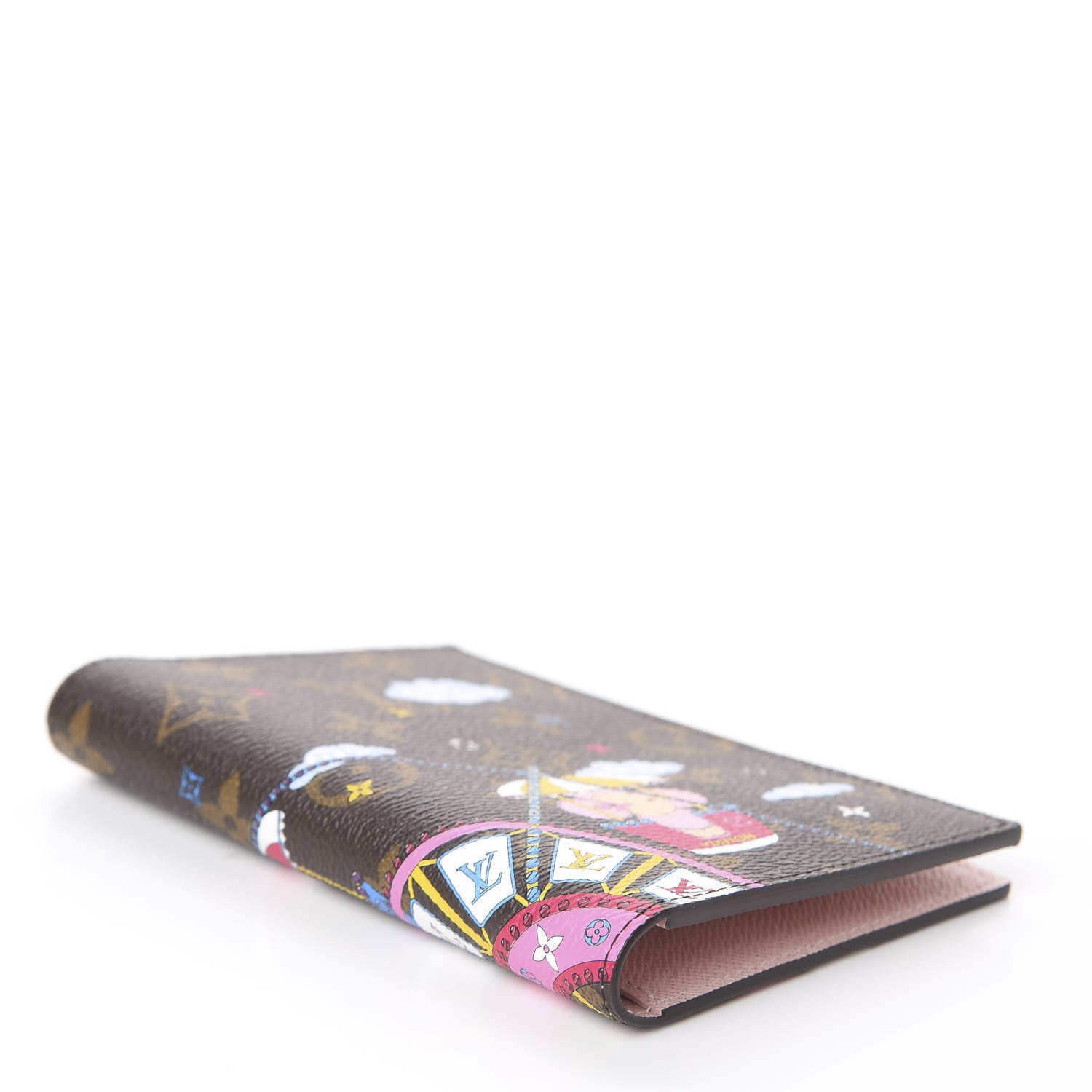 Louis Vuitton Monogram 2020 Christmas Animation Big Wheel Passport Cover Rose Ballerine 3 of 5