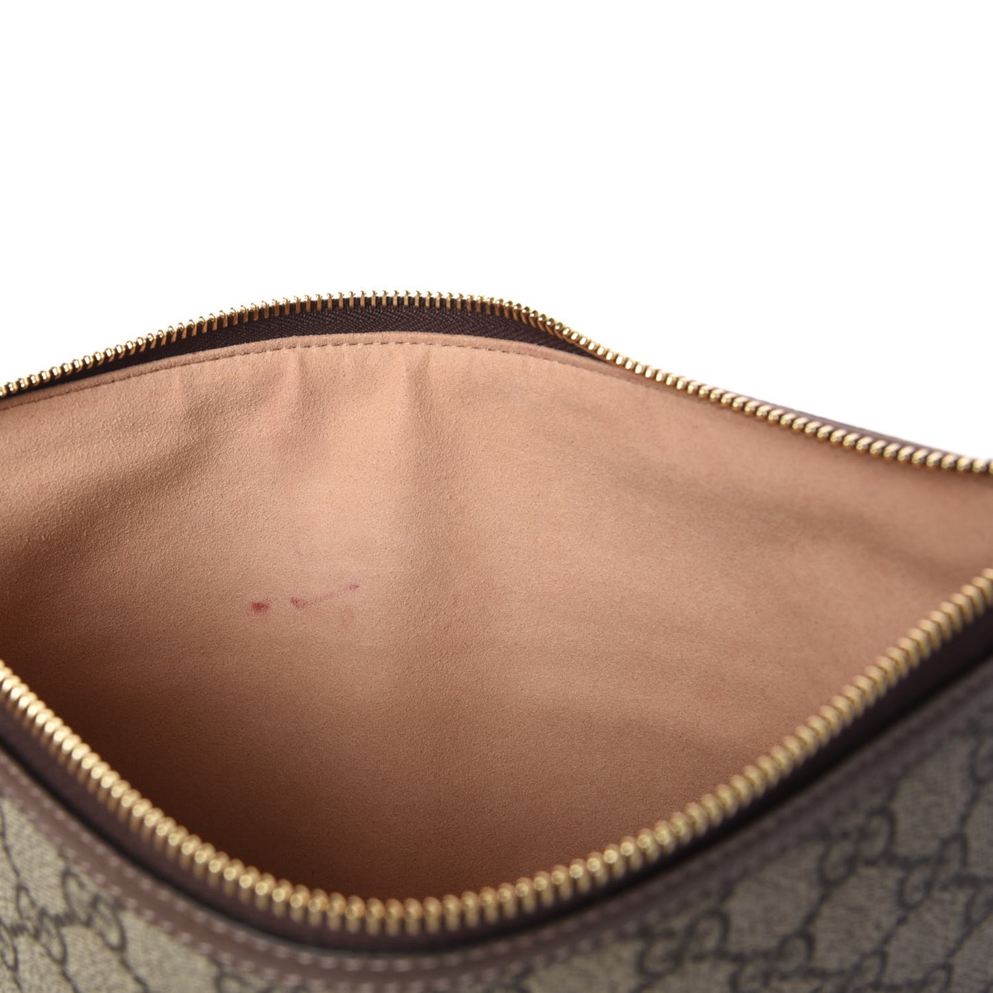 GG Supreme Monogram Large Ophidia Pouch Clutch Brown