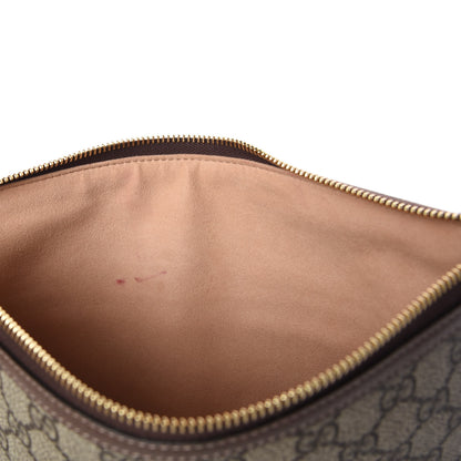 Gucci GG Supreme Monogram Large Ophidia Pouch Clutch Brown 9 of 10