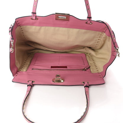 Valentino Garavani Vitello Medium Rockstud Tote Ninphea 5 of 9