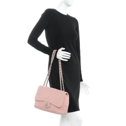 Chanel Lambskin Quilted Jumbo Single Flap Light Pink 2 of 13