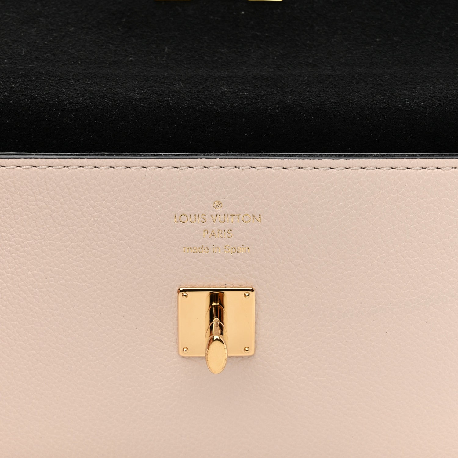 Louis Vuitton Calfskin Lockme Phone Chain Pouch Vanille Black 8 of 11