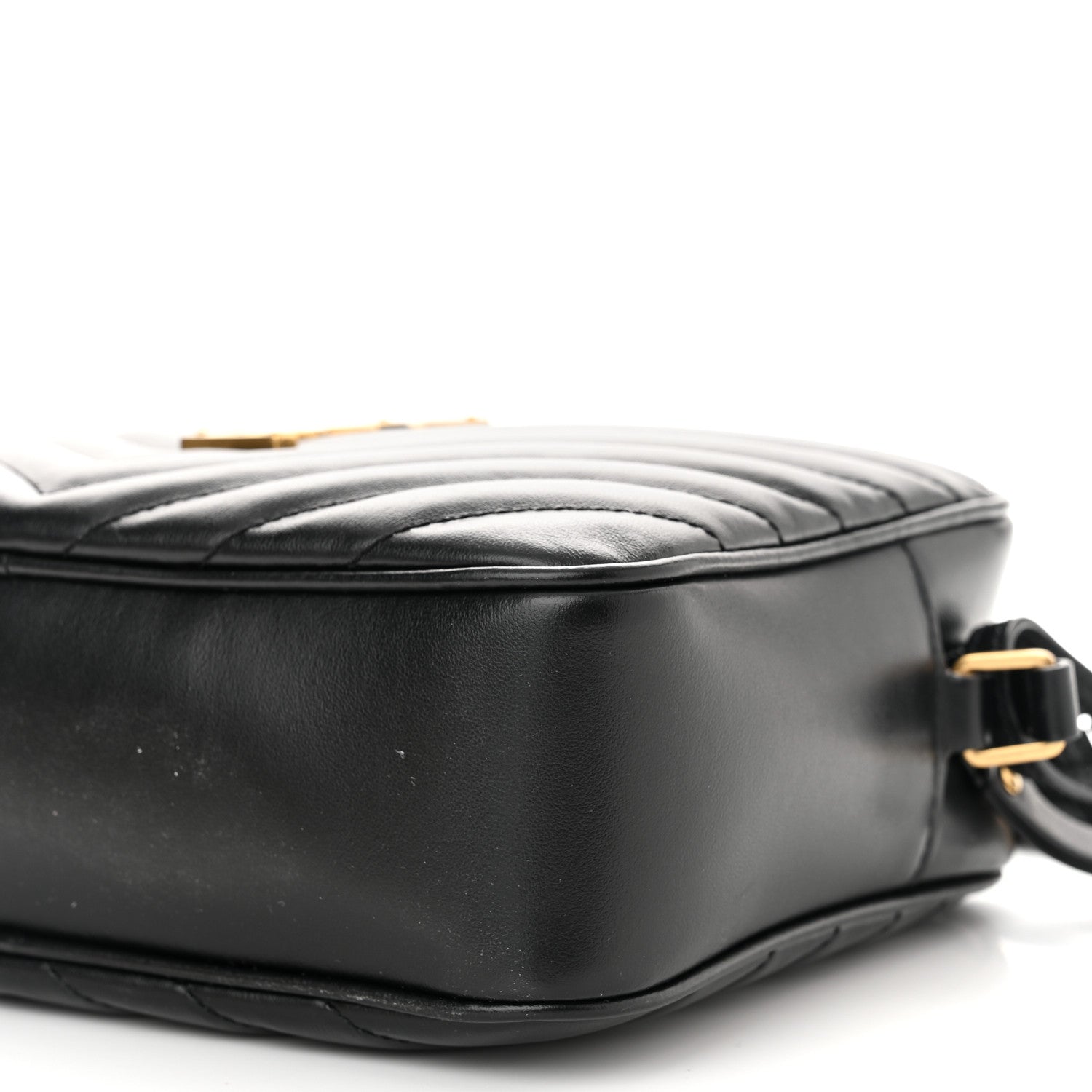 Saint Laurent Calfskin Matelasse Monogram Lou Camera Bag Black 10 of 11