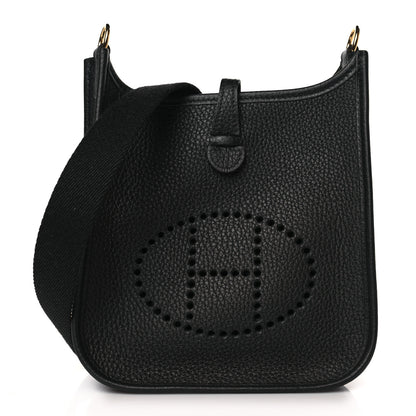 Hermes Taurillon Clemence Evelyne TPM Black 1 of 9