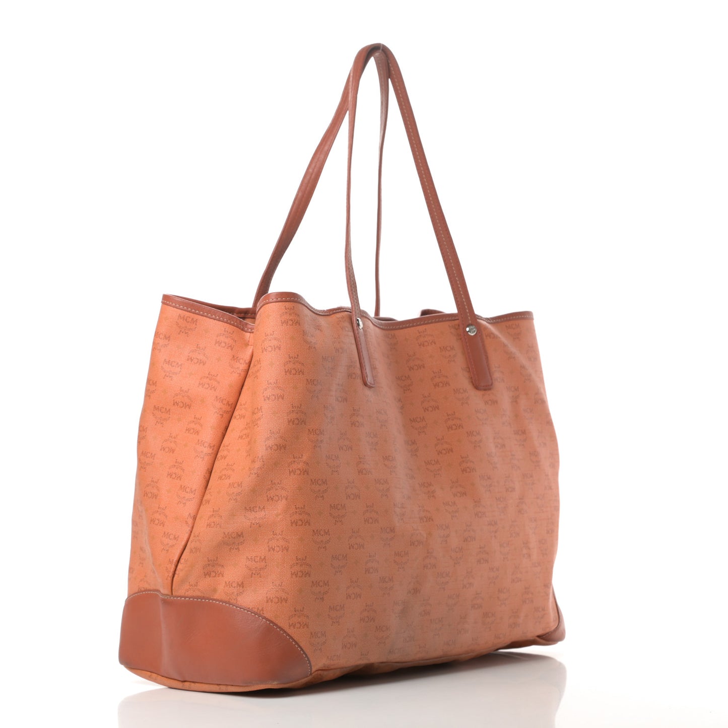 Coated Canvas Shopper Tote Orange