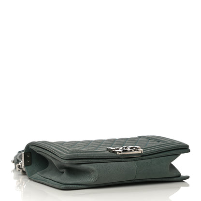 Chanel Iridescent Caviar Quilted Medium Boy Flap Green 3 of 21