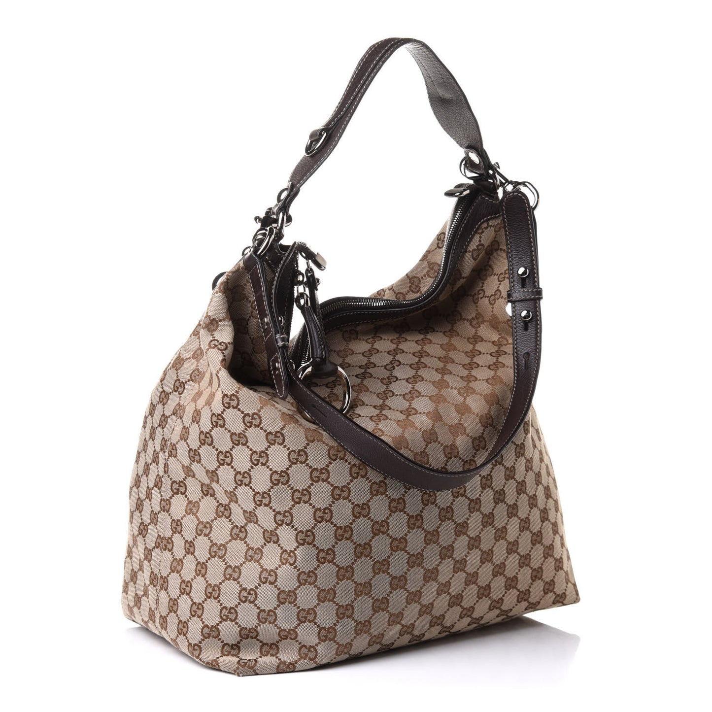 Monogram Large Icon Bit Hobo Dark Brown