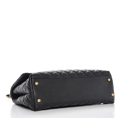 Chanel Caviar Quilted Medium Coco Handle Flap Black 4 of 7