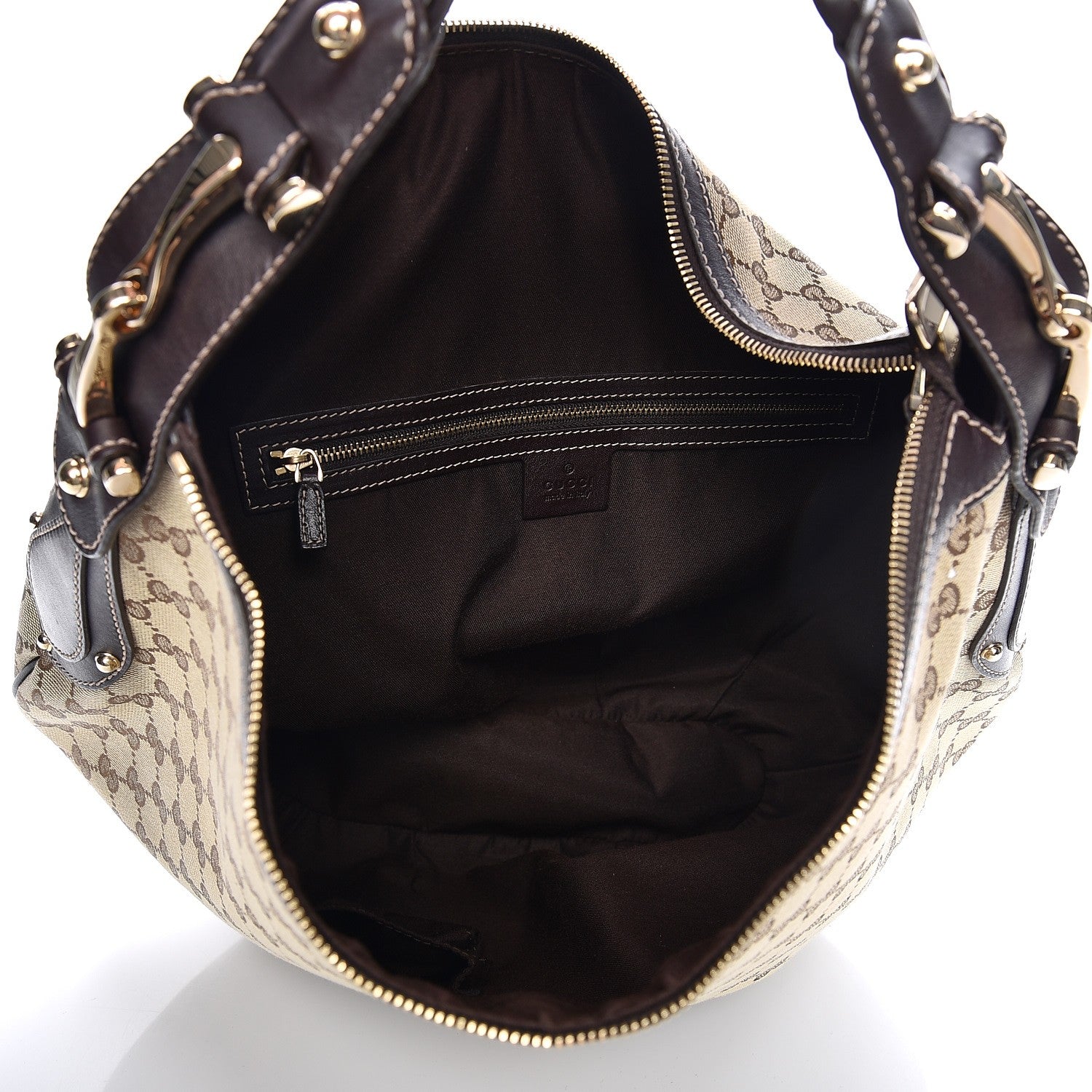 Gucci Monogram Medium Pelham Hobo Dark Brown 5 of 7