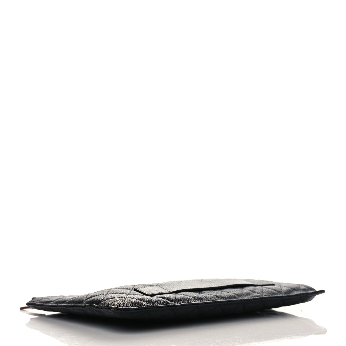 Caviar Quilted Document Portfolio Holder Black