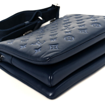 Louis Vuitton Lambskin Embossed Monogram Coussin PM Navy 11 of 12