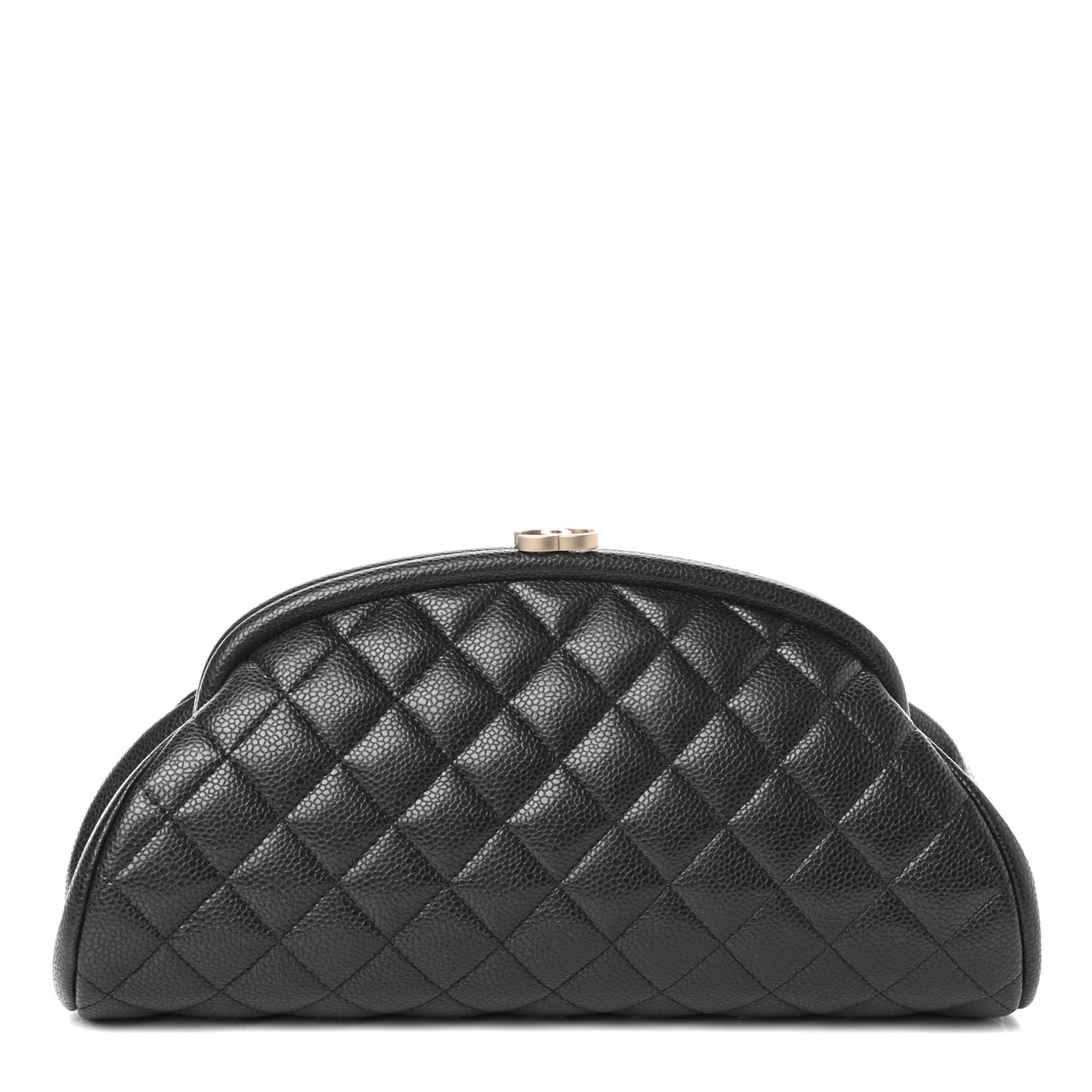Caviar Quilted Timeless Clutch Black