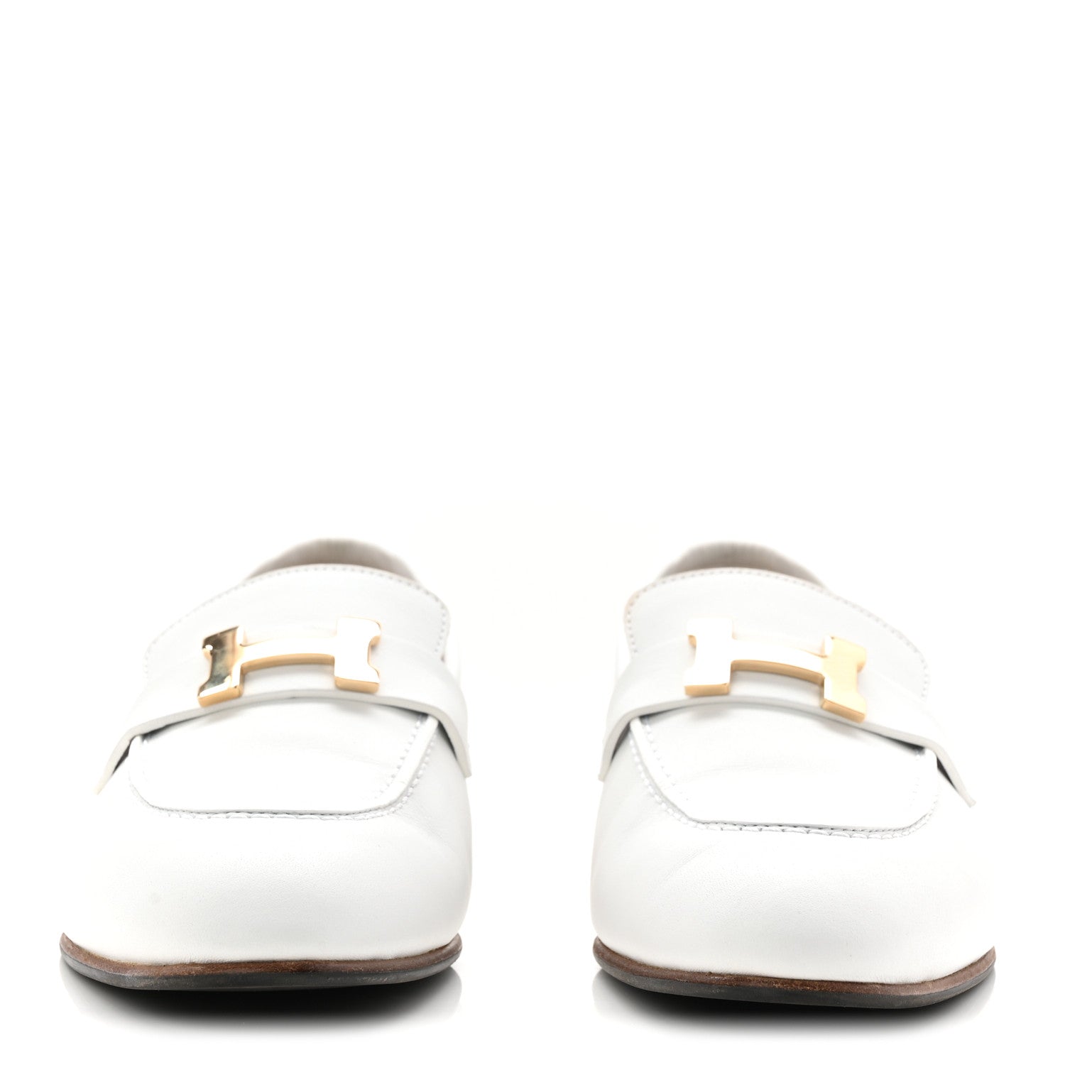 Hermes Calfskin Womens Paris Loafers 39 White 1846121 – FASHIONPHILE
