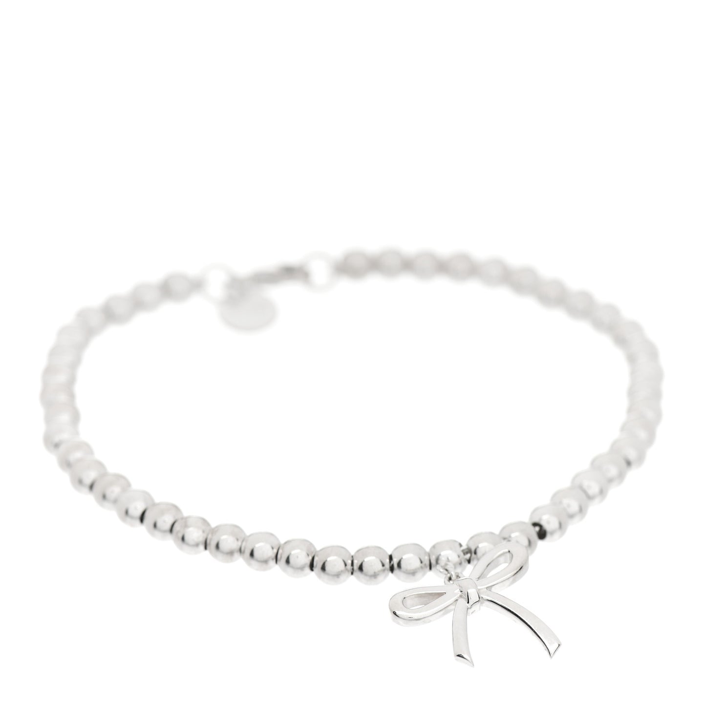 Sterling Silver 4mm Bow Bead Bracelet