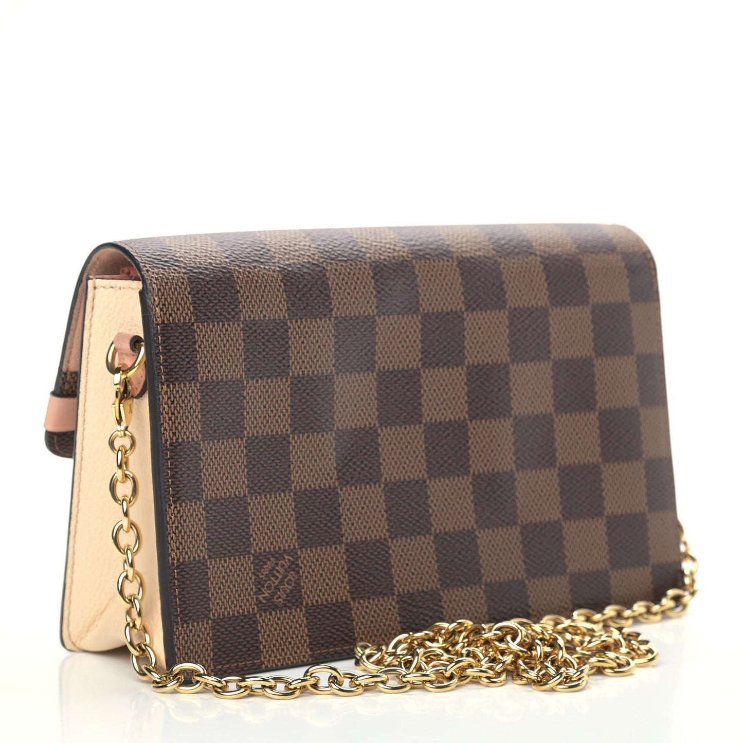 Damier Ebene Vavin Chain Wallet Creme