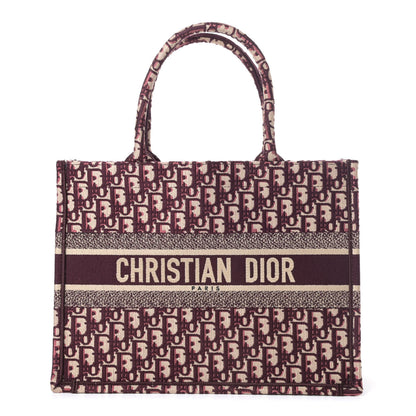 Christian Dior Oblique Medium Book Tote Burgundy Multicolor 1 of 4