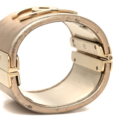 Chanel Metallic Lambskin CC Cuff Gold 6 of 7