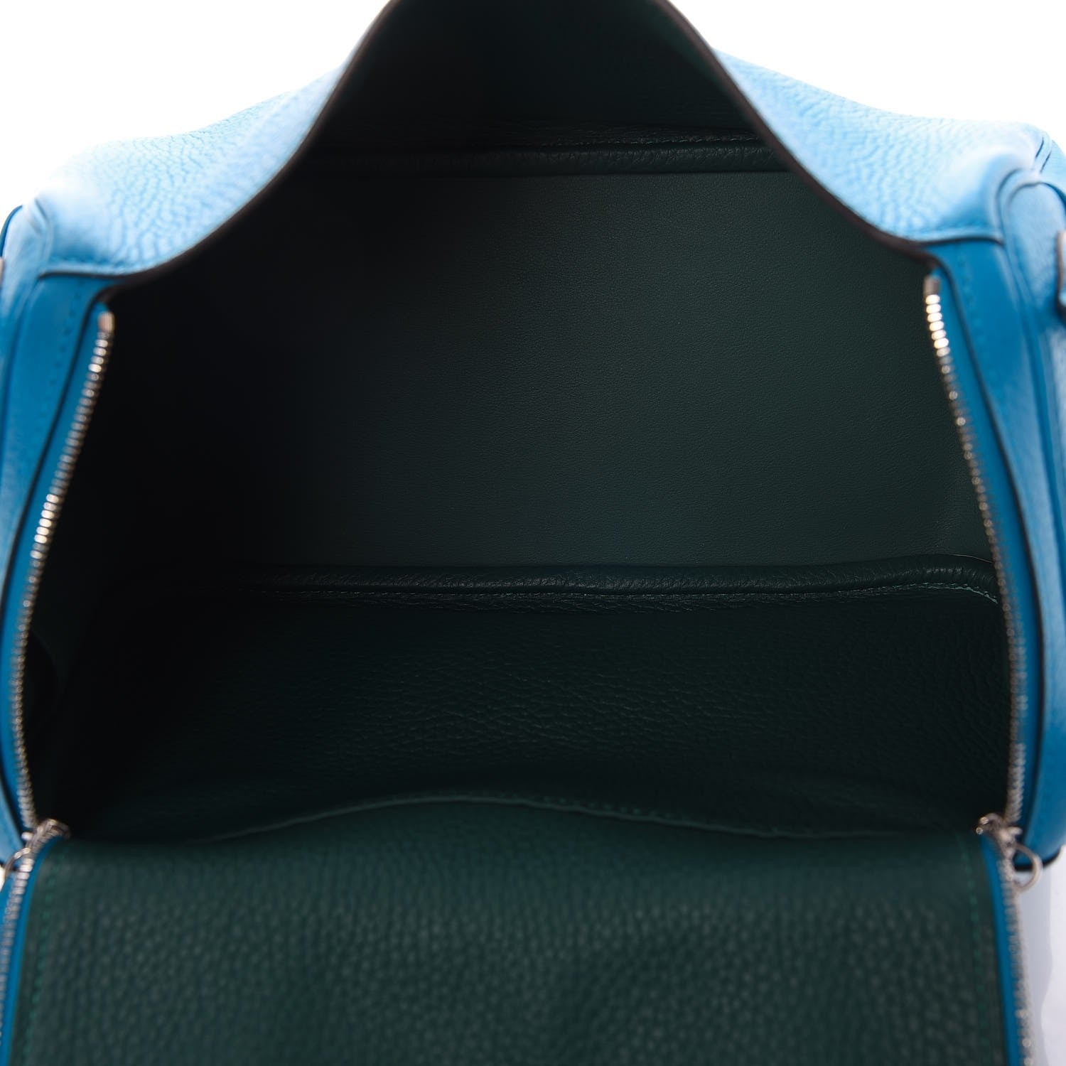 Hermes Taurillon Clemence Bi-Color Lindy 26 Bleu Zanzibar Malachite 5 of 8