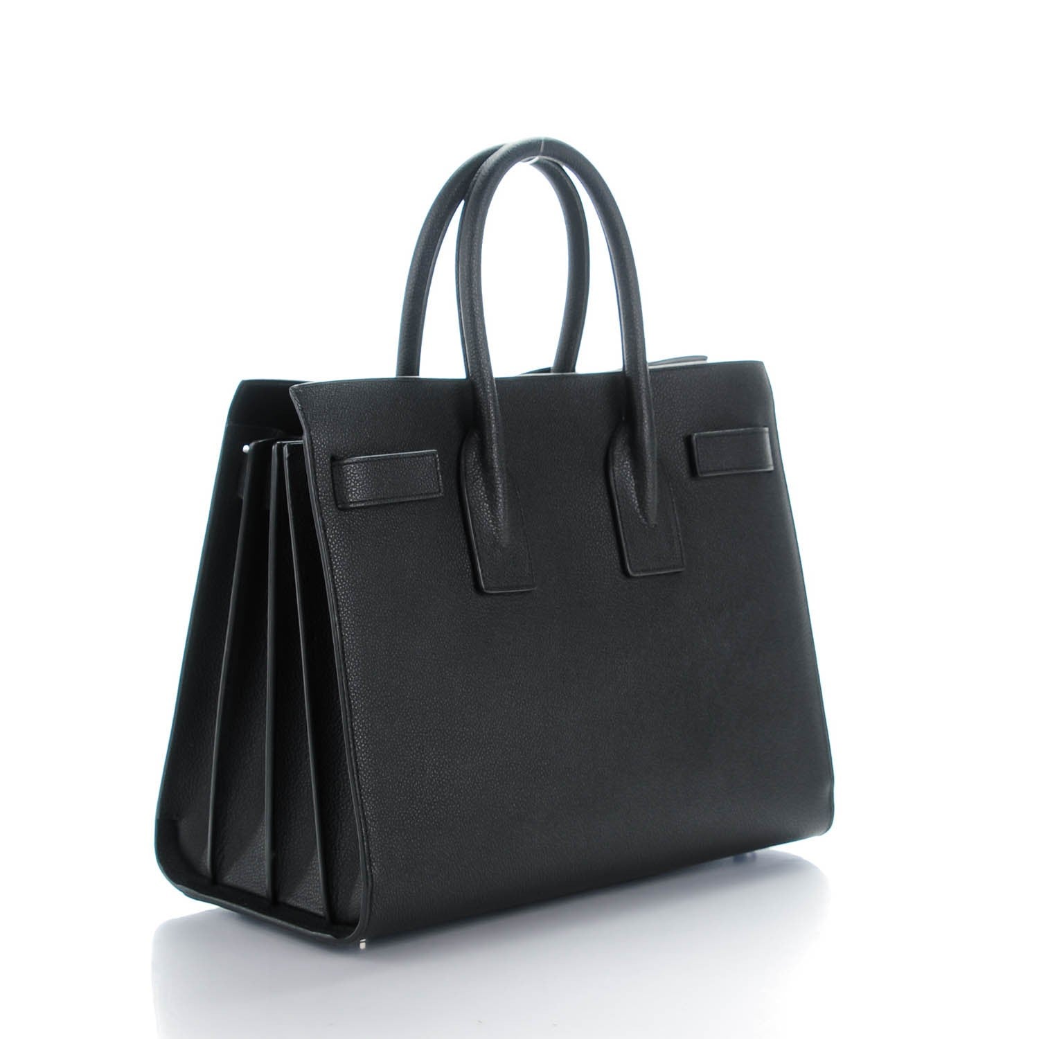 Saint Laurent Grained Calfskin Small Sac De Jour Black 3 of 7