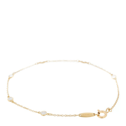 Tiffany 18K Yellow Gold Diamond .30ctw Elsa Peretti Diamonds by the Yard Station Bracelet 2 of 4