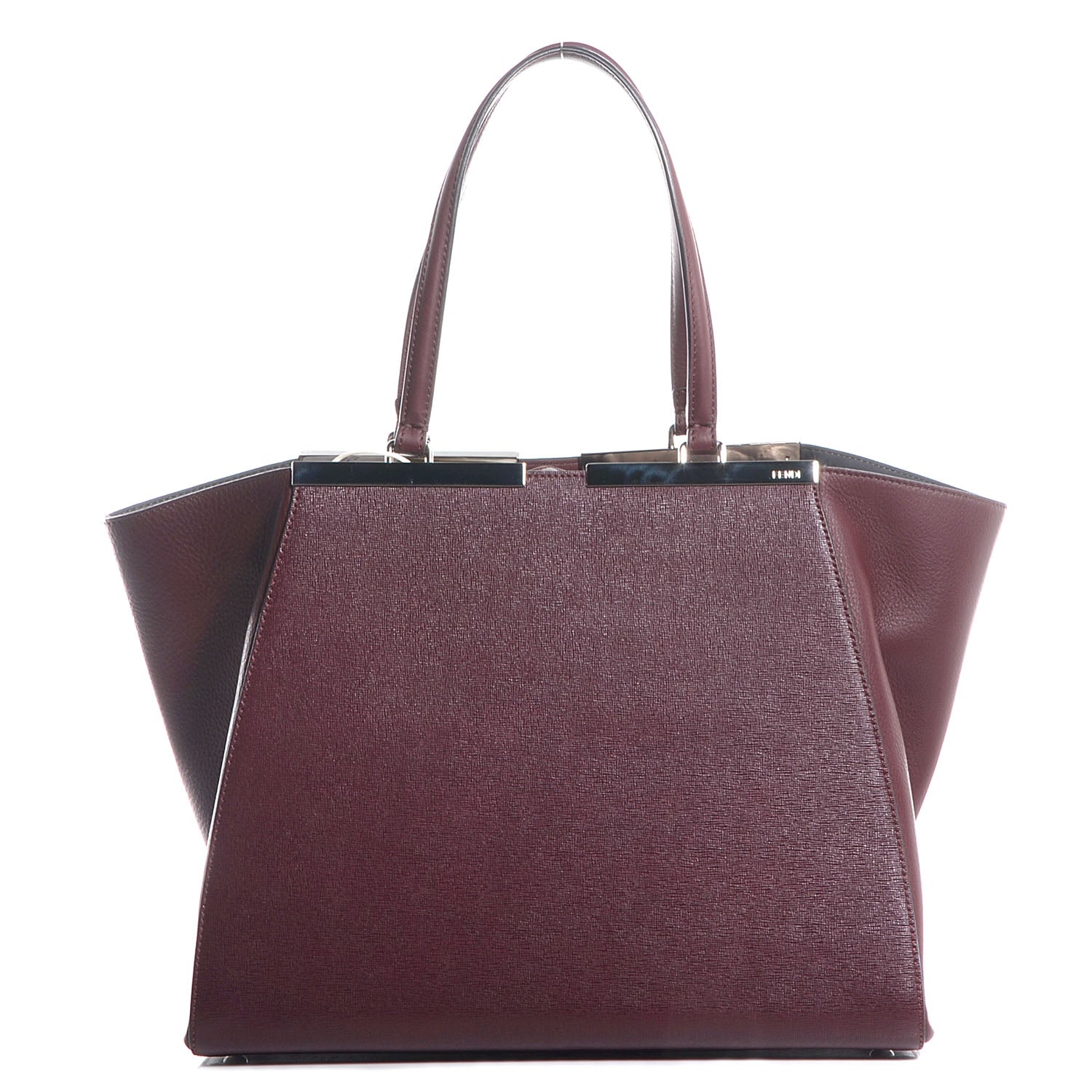 Fendi Vitello Elite Flamingo Large 3Jours Tote Bordeaux 1 of 9