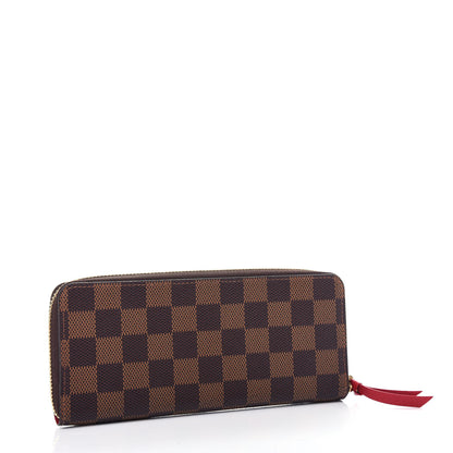 Louis Vuitton Damier Ebene Clemence Wallet Cherry 3 of 8