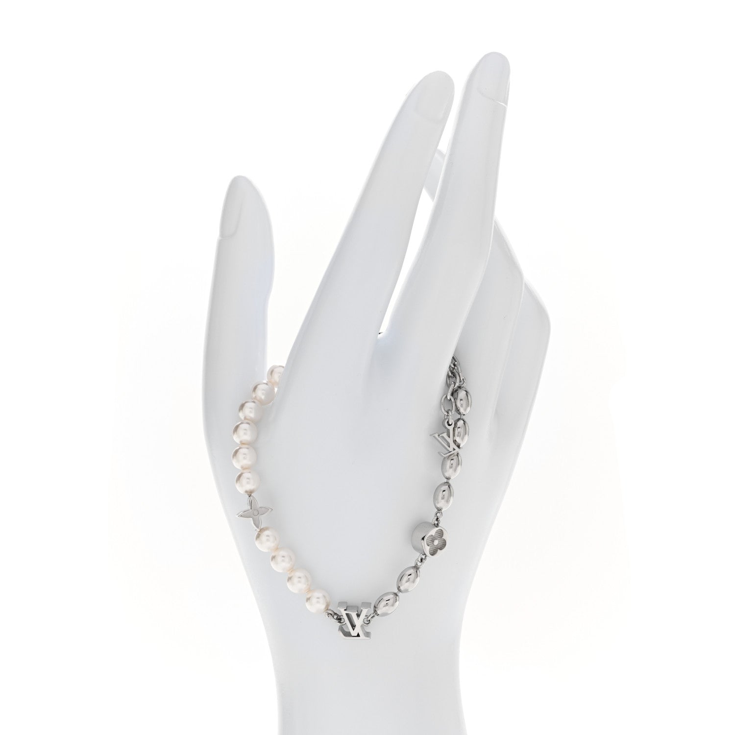 Louis Vuitton Pearls Fusion Bracelet Silver 2 of 5