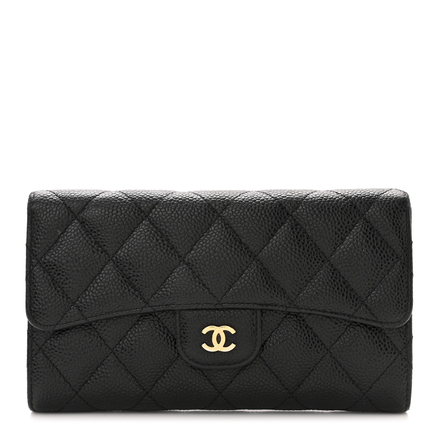 Chanel Caviar Quilted Large Flap Wallet Black 1 of 12