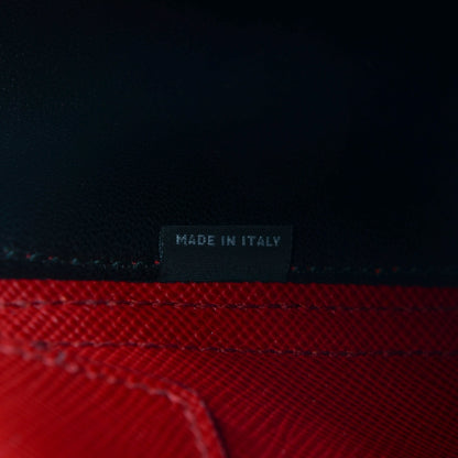 Prada Saffiano Cuir Medium Double Bag Rosso 10 of 10
