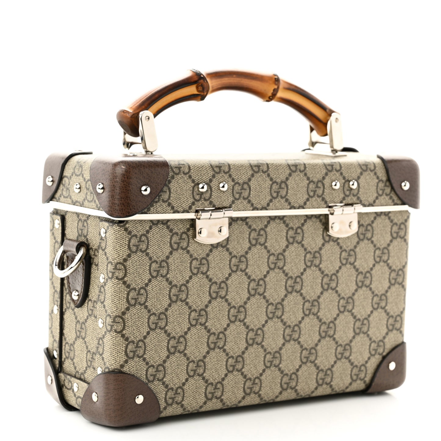 GG Supreme Monogram Globe-Trotter Beauty Case Brown