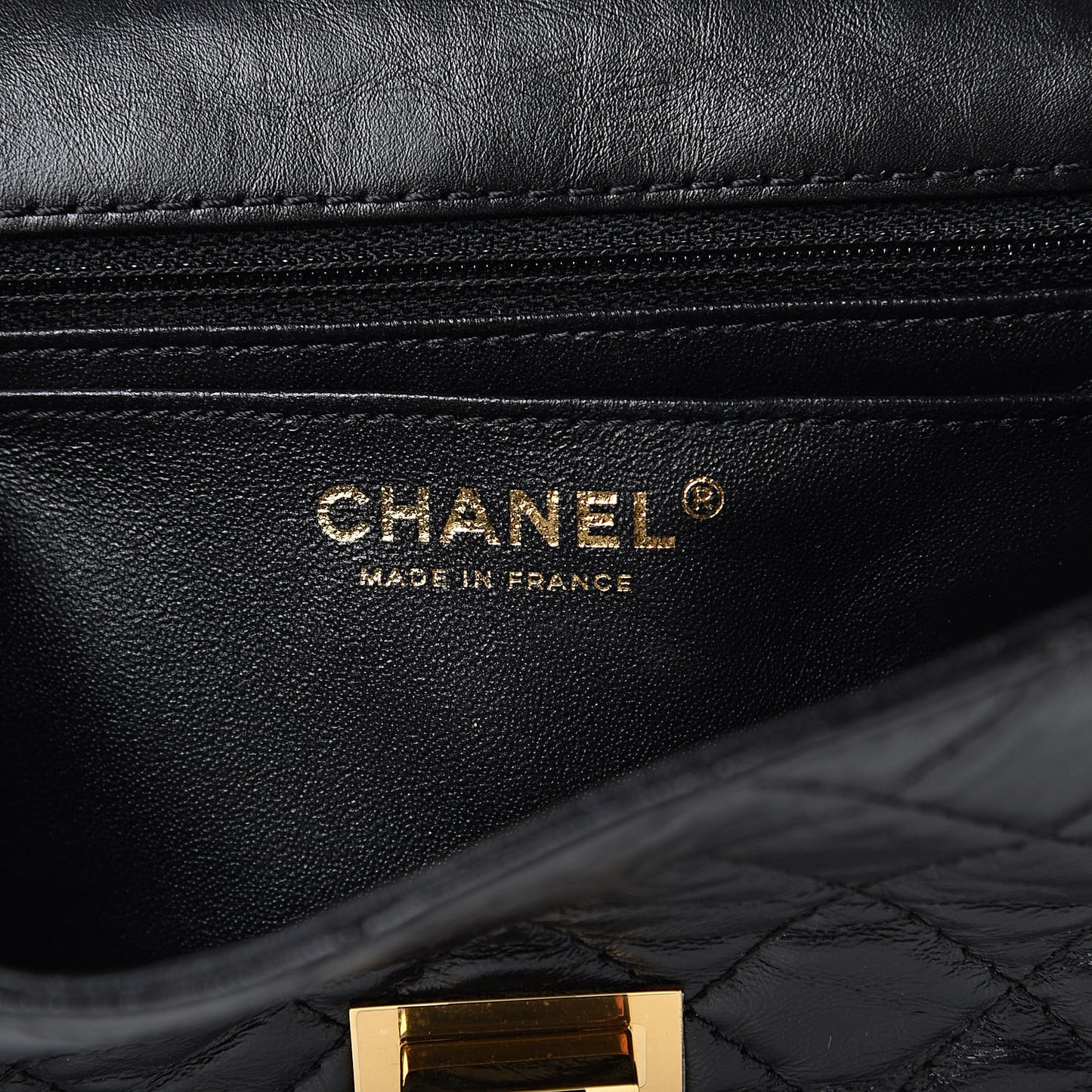 Aged Calfskin Quilted 2.55 Reissue Mini Flap Black