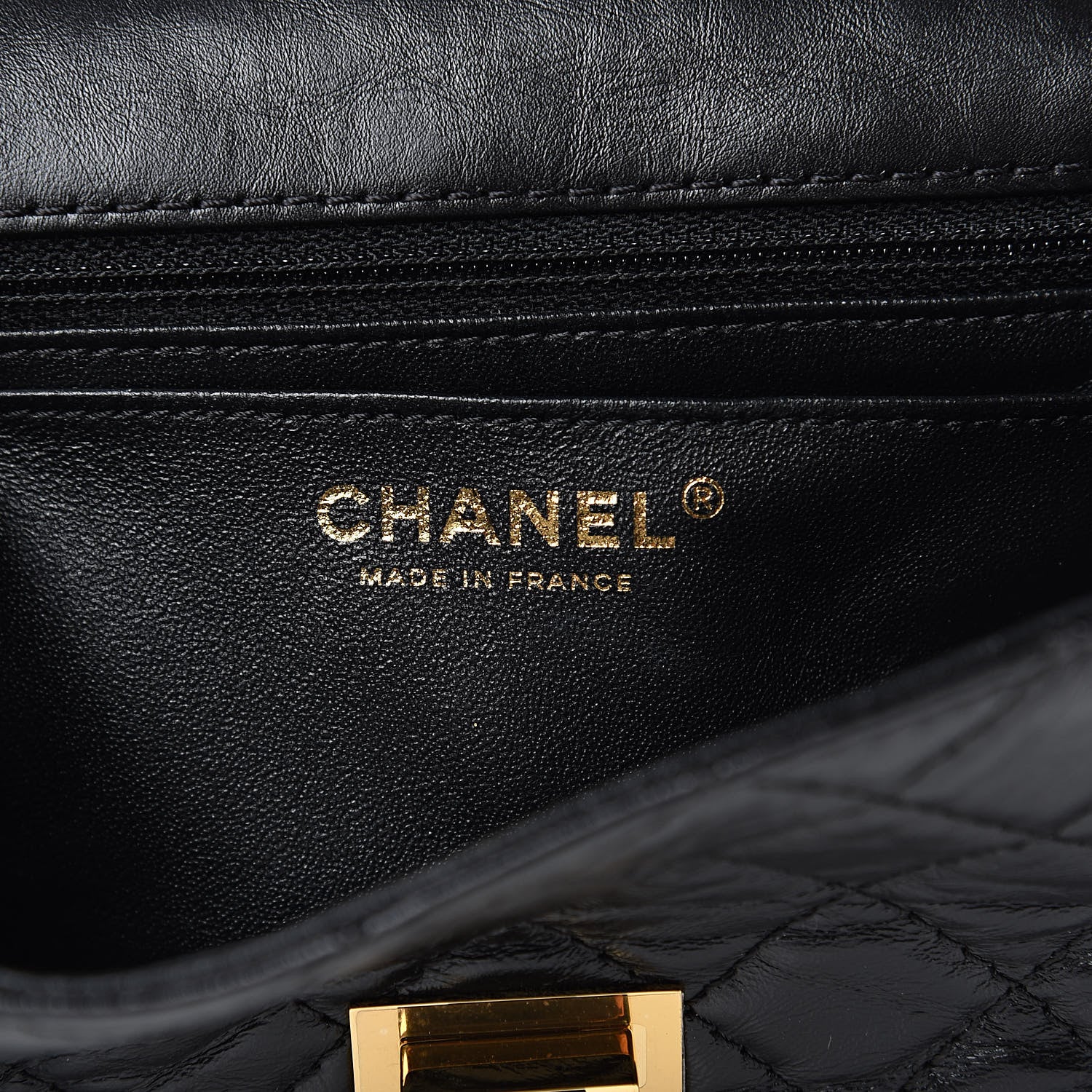Chanel Aged Calfskin Quilted 2.55 Reissue Mini Flap Black 6 of 12