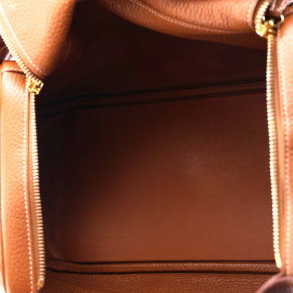 Hermes Taurillon Clemence Lindy 34 Gold 5 of 10
