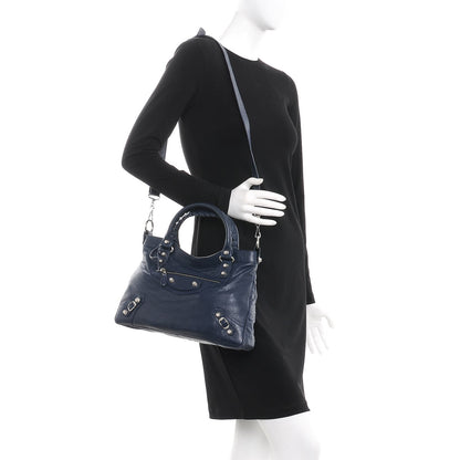 Balenciaga Agneau Giant 12 Silver Hardware Town Bleu Obscur 2 of 8