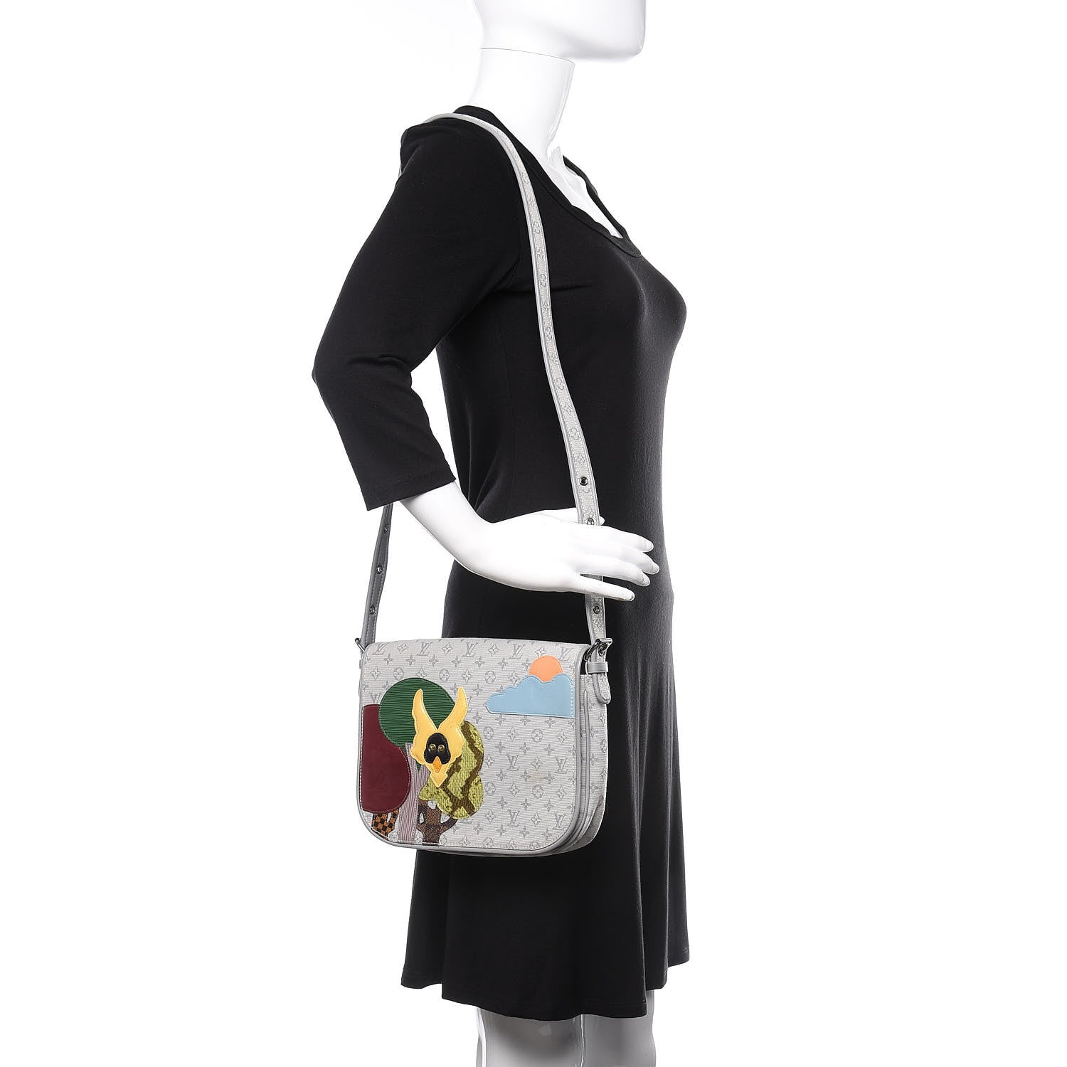 Louis Vuitton Mini Monogram Patchwork Conte De Fees Musette Grey 2 of 10