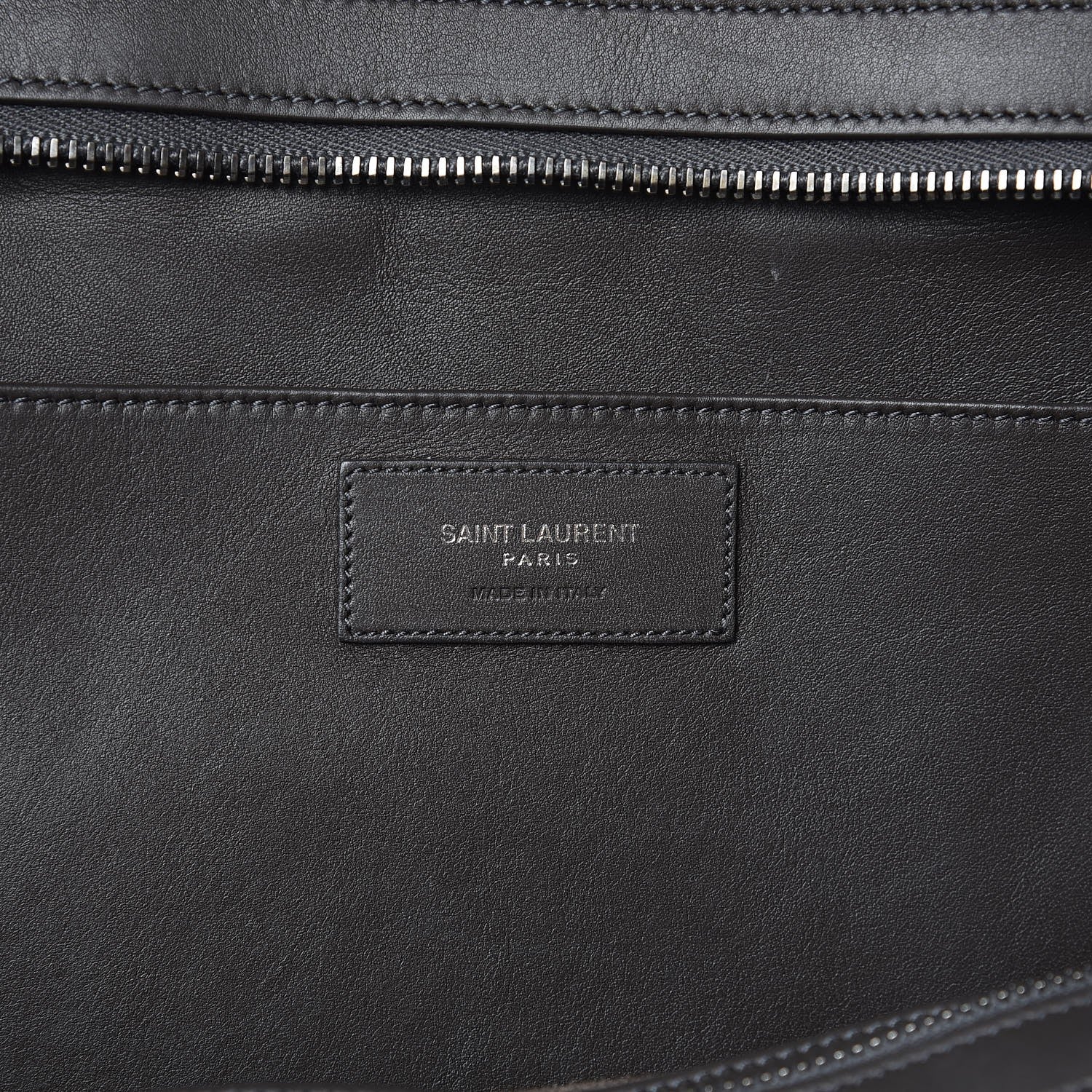 Saint Laurent Calfskin Crocodile Embossed Small Monogram Downtown Cabas Earth 7 of 9