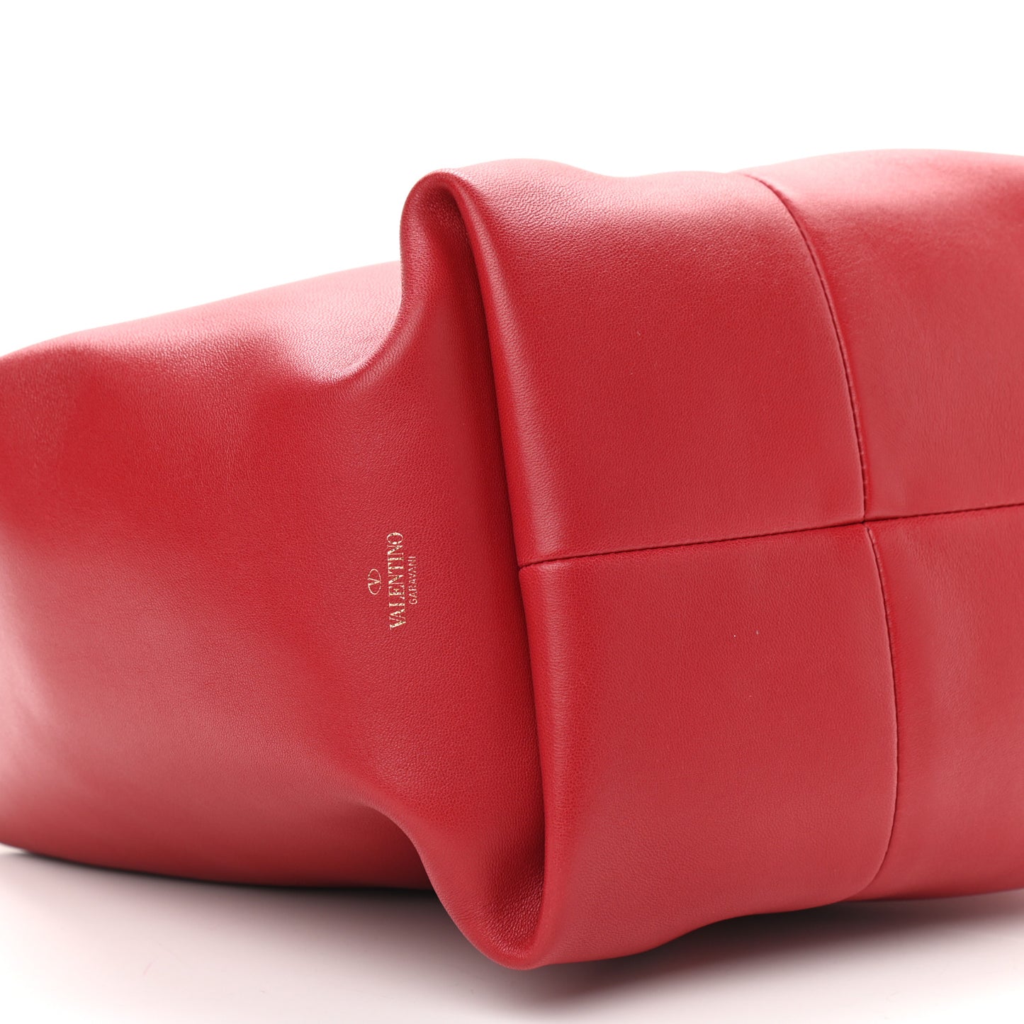 Nappa Small Roman Stud Hobo Rosso Valentino