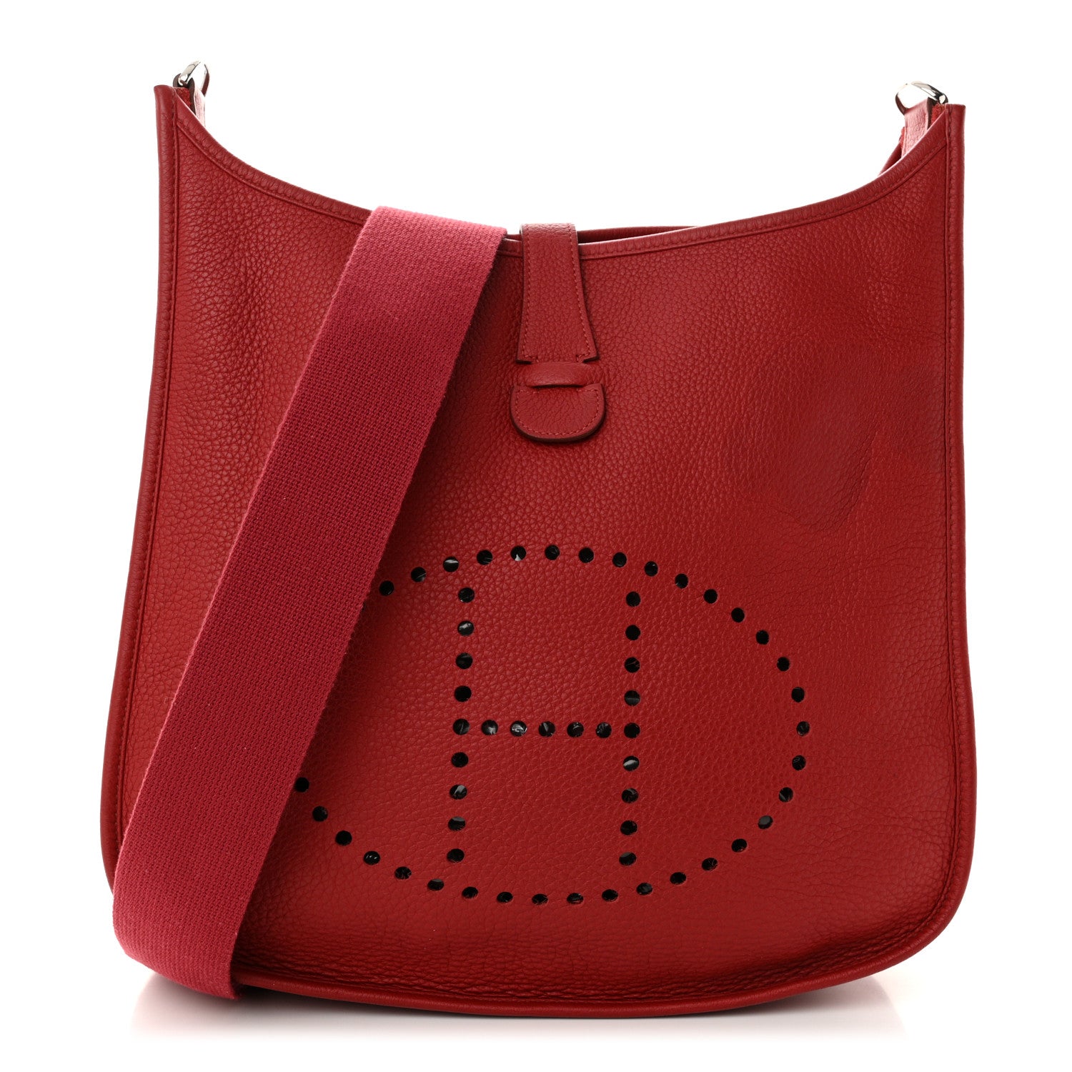 Hermes Taurillon Clemence Evelyne II GM Rouge Garance 1 of 11