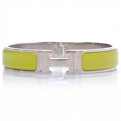 Hermes Narrow Enamel Clic Clac H Bracelet PM Chartreuse 3 of 5