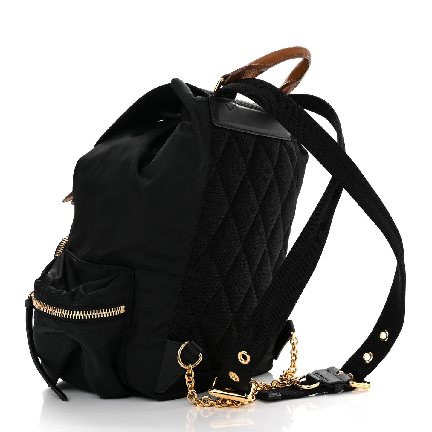 Nylon Medium Rucksack Backpack Black
