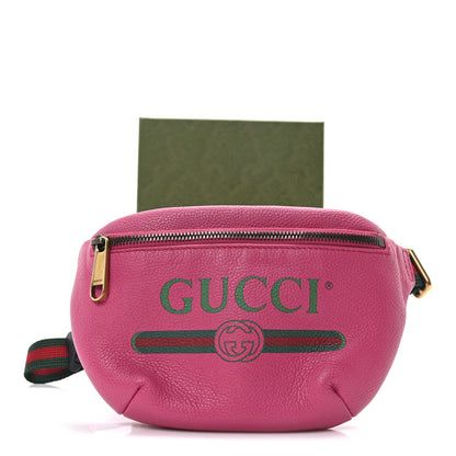 Gucci Grained Calfskin Small Logo Belt Bag Box Pink Green 11 of 11