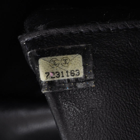 Chanel Leather Contrast Stitch Surpique Shoulder Bag Black 9 of 11
