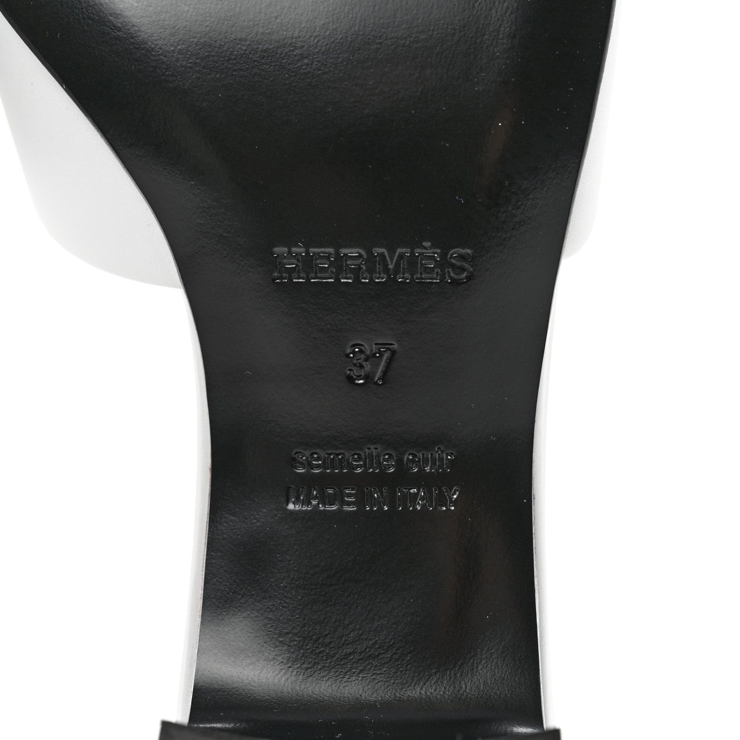 Hermes Calfskin Dreamy Sandals 37 White 6 of 11