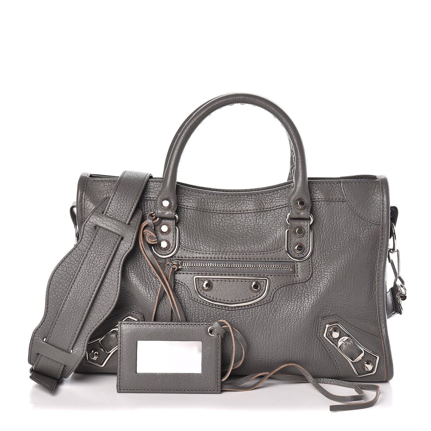 Balenciaga Chevre Silver Metallic Edge Hardware S City Gris Acier 1 of 10
