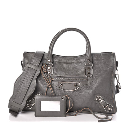 Balenciaga Chevre Silver Metallic Edge Hardware S City Gris Acier 1 of 10