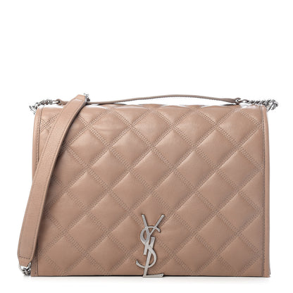 Saint Laurent Lambskin Quilted Small Becky Chain Bag Gold Sand 1 of 9