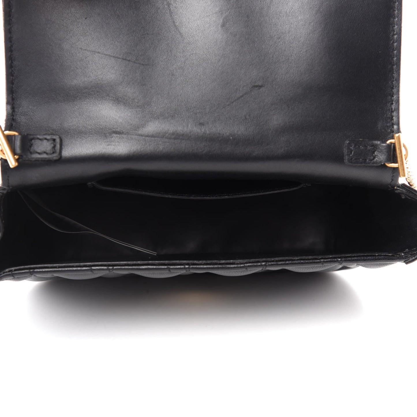 Nappa Quilted Virtus Evening Bag Black