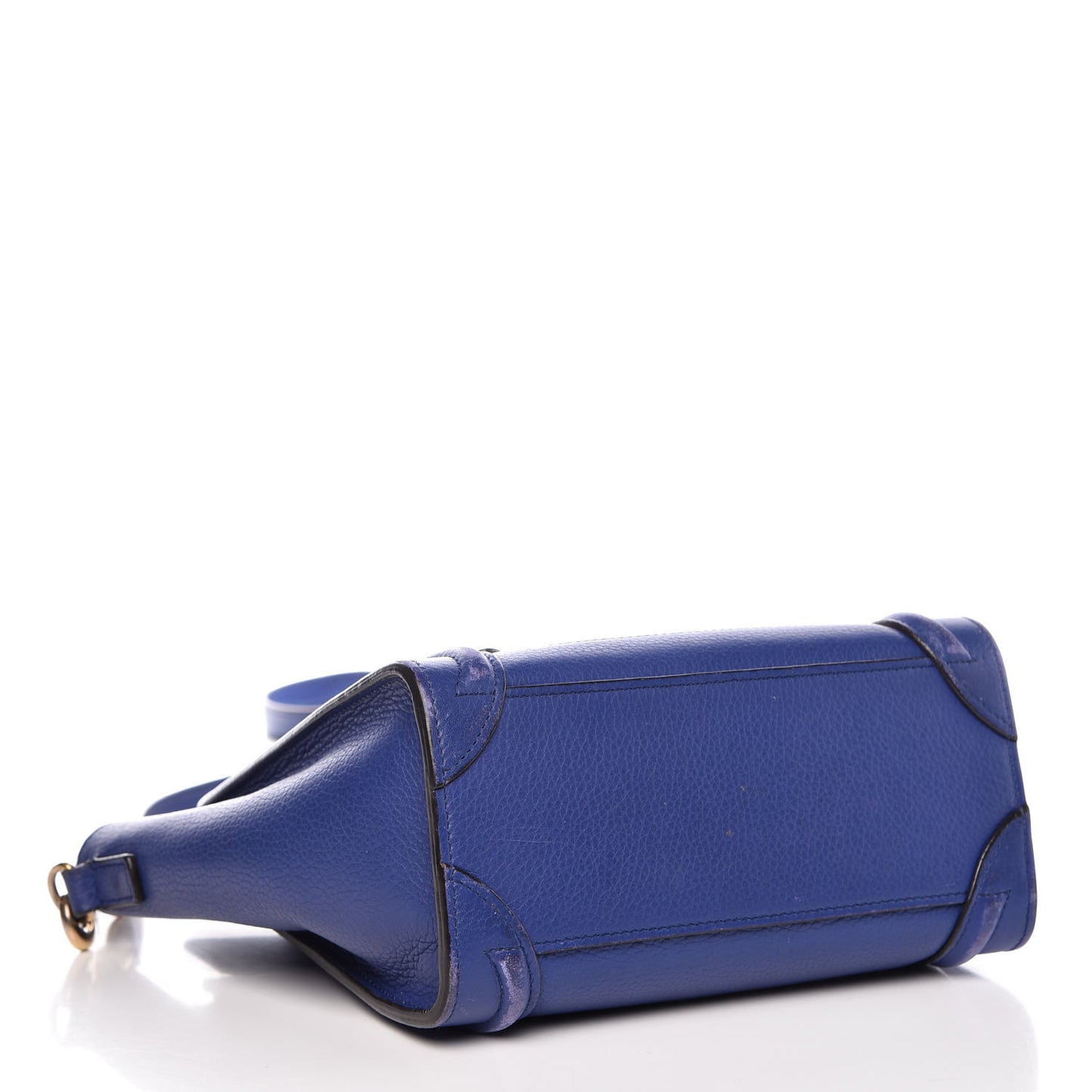 Drummed Calfskin Nano Luggage Indigo