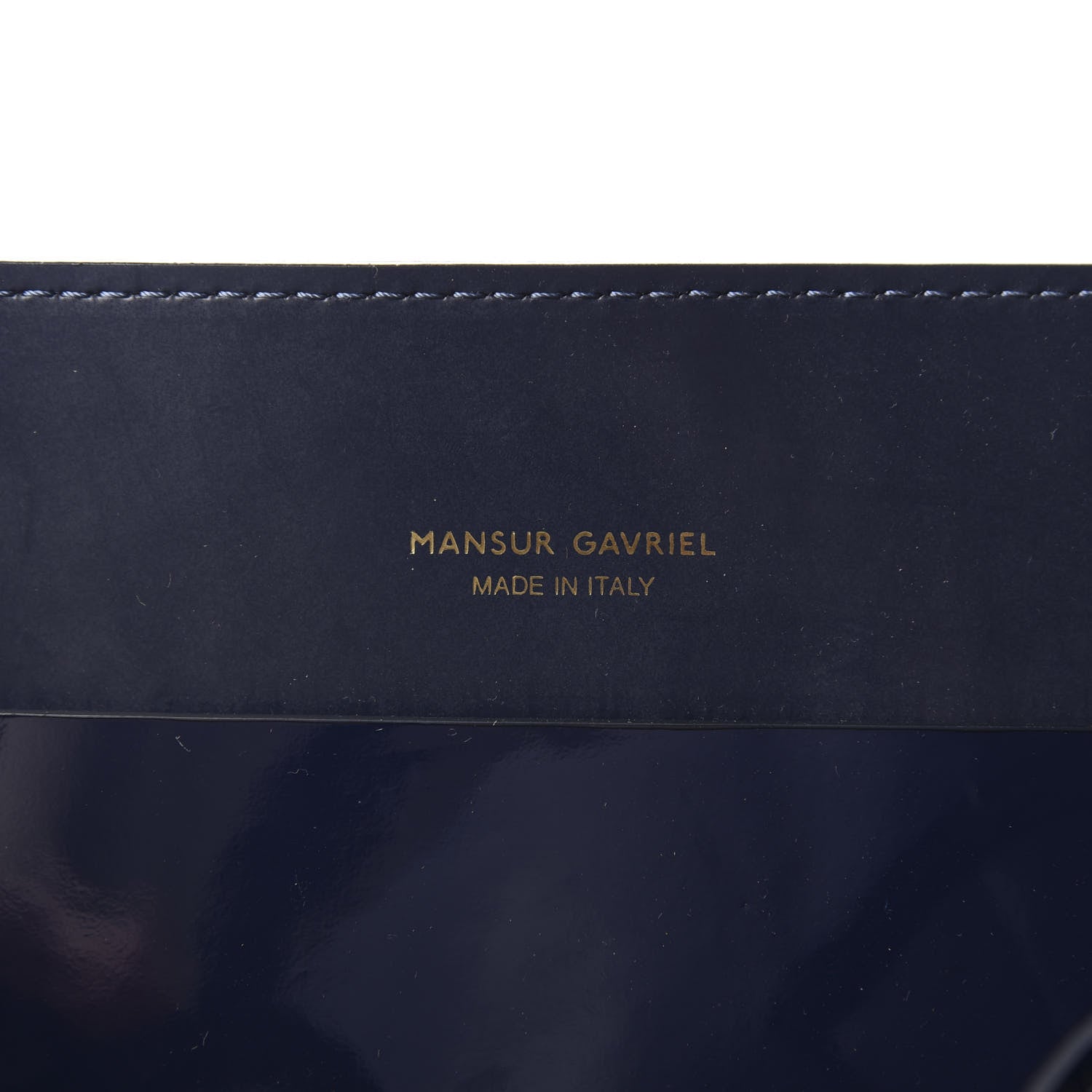 Mansur Gavriel Patent Sun Bag Blue 8 of 9